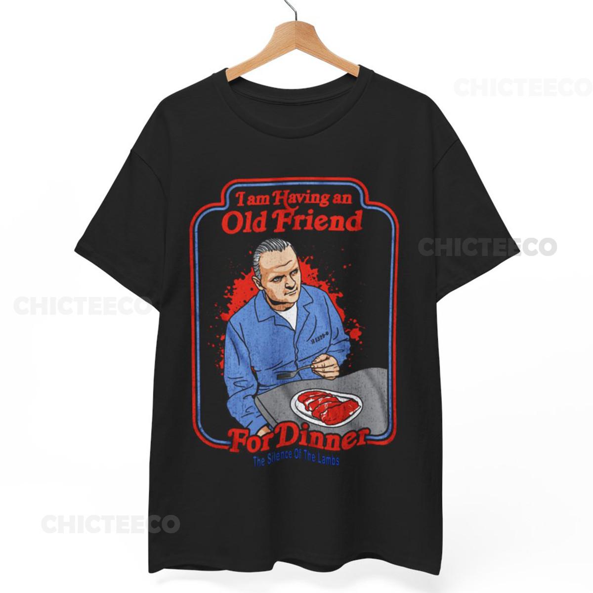 

26 Silence of the Lambs Shirt I Am Having An Old Friend For Dinner Drawing Unisex Unisex T-Shirt 5XL різнокольоровий