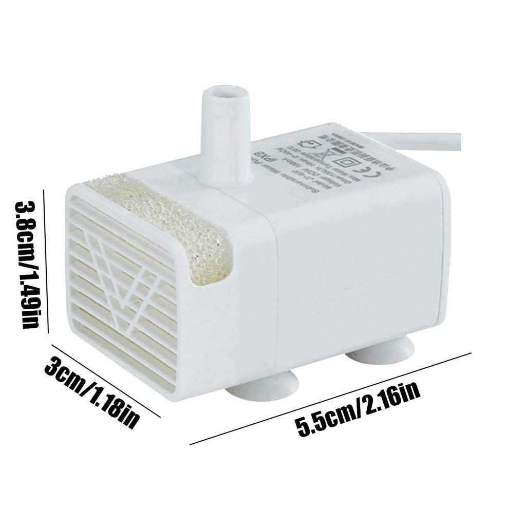 Pet Cat Recycled Pure Water Dispenser Mute Water Pump 5V 1A Cat Fountain Pump Cat Water Dispenser Water Pump Pet Supplies