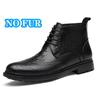 Fashion Genuine Leather Men Business Boots High Quality Winter Boots Outdoor Man Super Warm Snow Boots Lace-Up High Top Male Shoes Botas