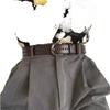 Womens Adjustable Classic Pu Waist Belt With Full Hole Design For Wear Everyday