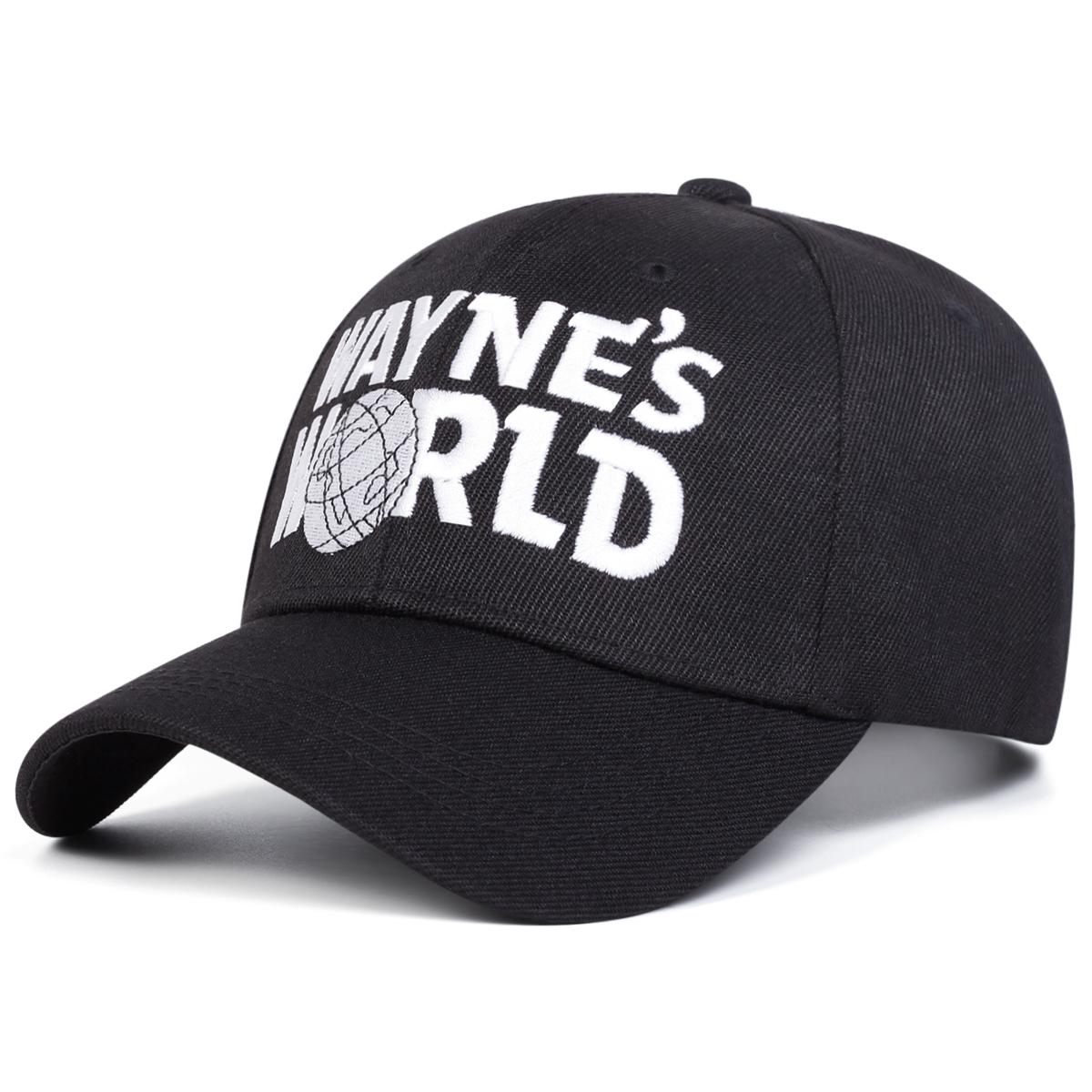 

Unisex Wayne s World Embroidery Baseball Caps Spring and Autumn Outdoor Adjustable Casual Hats Sunscreen Hat Sports Cap чёрный