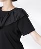 Nano Universe Asymmetrical Ruffle with Mixed Size F Women's T-Shirt Materials, White, 030, 673-5224303