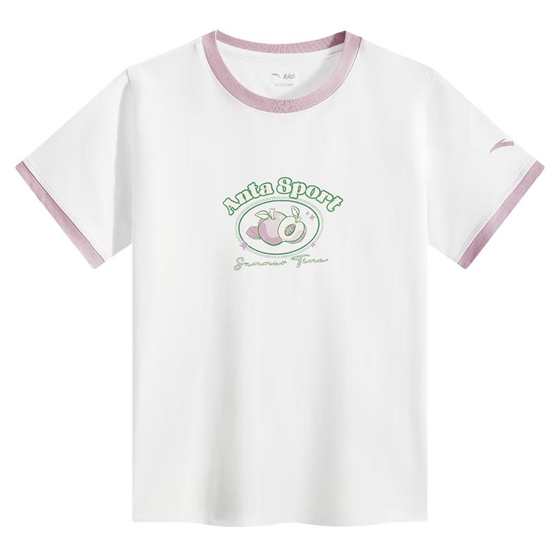 Anta Kids Girls  Fruit Graphic Cotton Short Sleeve Tee A62526102 100