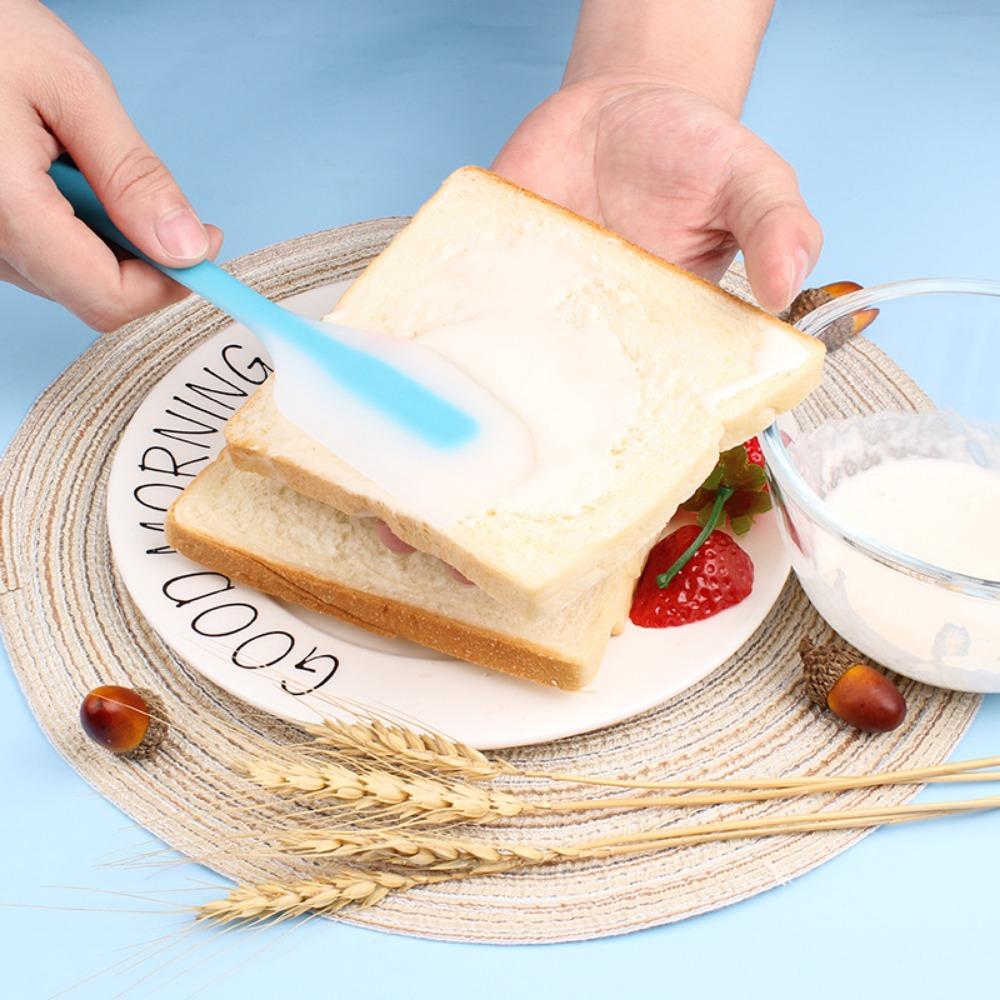Heat Resistant Silicone Spatula Non-Stick Cream Butter Mixing Spatula Toast Spreader Baking Tool