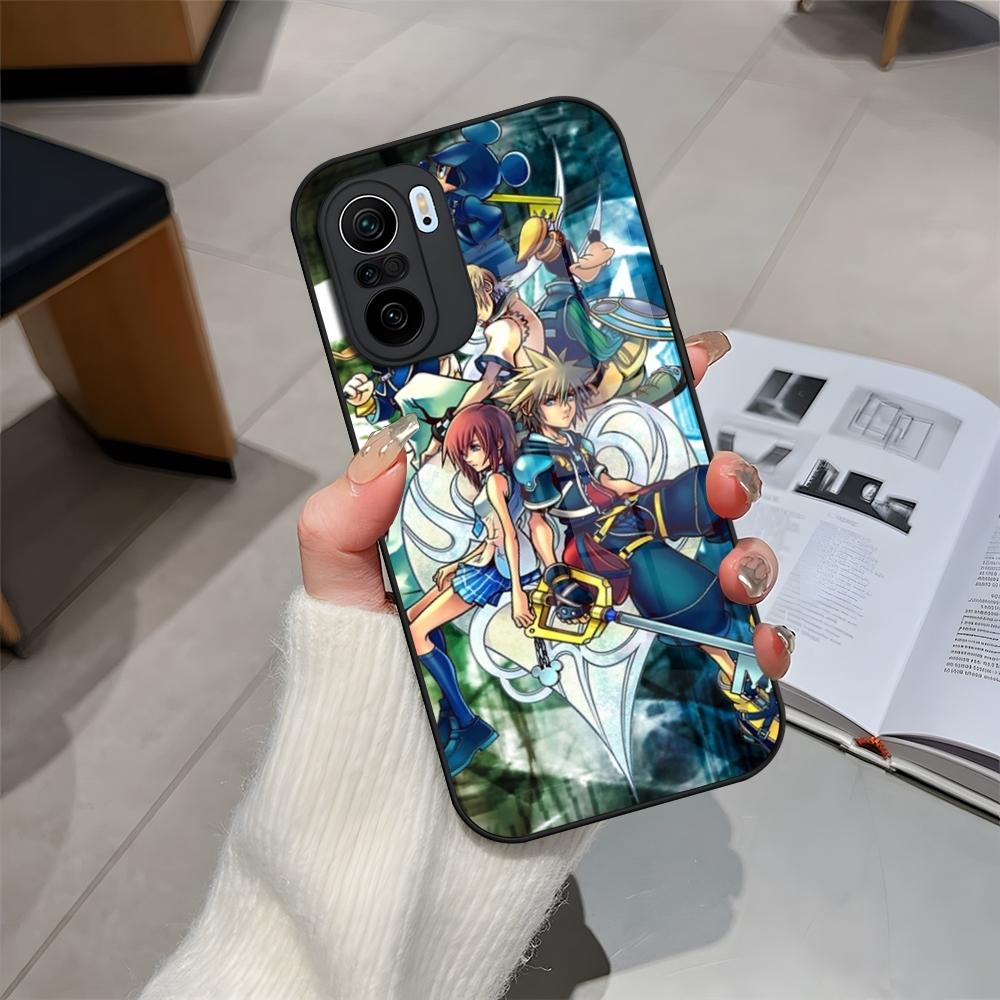 Kingdom Hearts Phone Case Glass For Xiaomi 15 14 12 Lite 13 Pro 11t Lite POCO M5 X6 M6 X5 X3 NFC F5 F6 Pro Cover