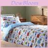 Car Trucks Diggers Cartoon Pattern 3d Digital Printed Bed Set With Polyester Cotton For Kids Bedroom Decor
