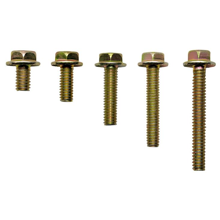 5/16" X 3/4" Flanged Hex Toothed Bolt by Color Zinc Plated, Alloy Steel,Grade 5.(10pcs Pack)