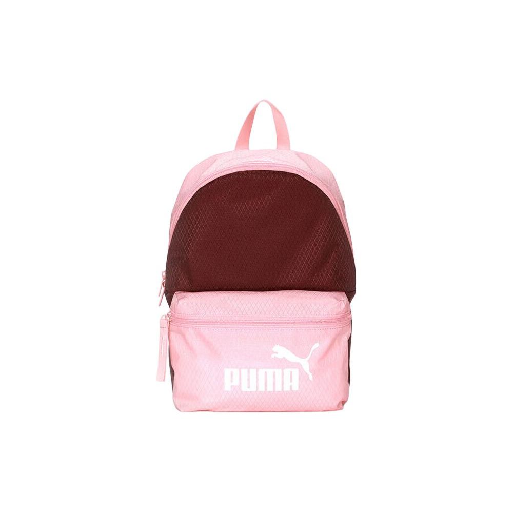 Puma Sports Casual Zipper Closure Fabric Backpack Medium Women backpack Pink 079852-02 Pink,Medium