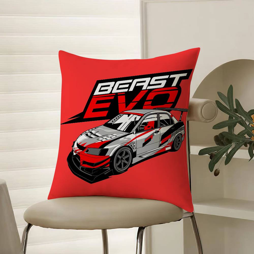 

Classic Handsome Sports Car Prints Pillow Case Comfort Sofa Bed Silky elegant Invisible zipper Decorative cushion cover 12x12Inch
