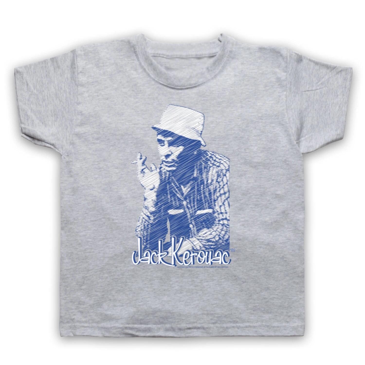 BEATNIK SKETCH UNOFFICIAL JACK KEROUAC 3 BEAT WRITER KIDS CHILDS T-shirt 110
