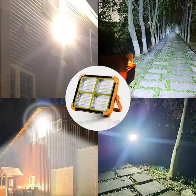 LED Flutlicht USB Wiederaufladbarer Suchscheinwerfer Campinglampe Tragbares Außenflutlicht Leistungsstarke Laterne Arbeitsleuchten