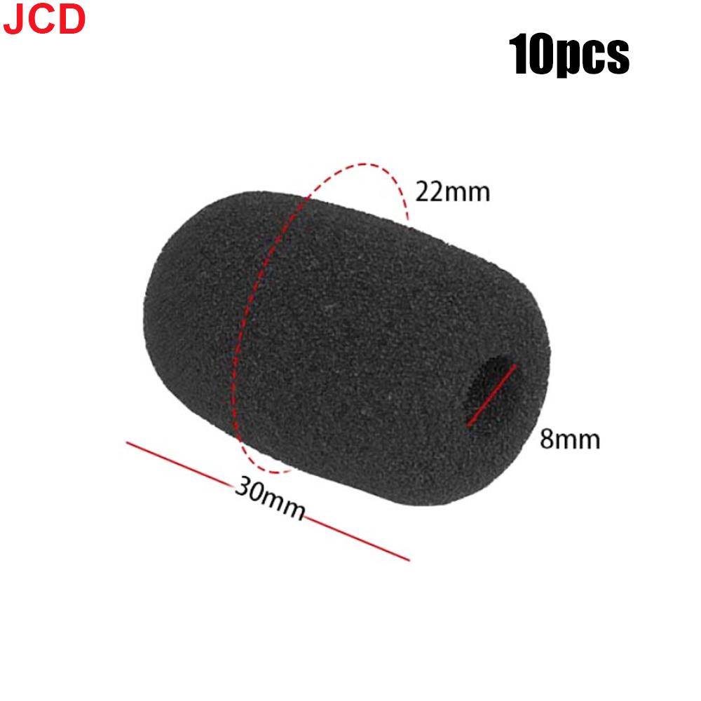 JCD 10pcs Mini Microphone Foam Covers Mic Protector Covers Replacement Headset Windshield Sponge Cover Microphone Cover For Mic