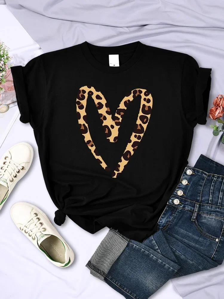 

Casual T Shirt Street Sport Shirt Breathable Street T Shirt Women Hollow Out Leopard Print Tshirt Women Fashion S