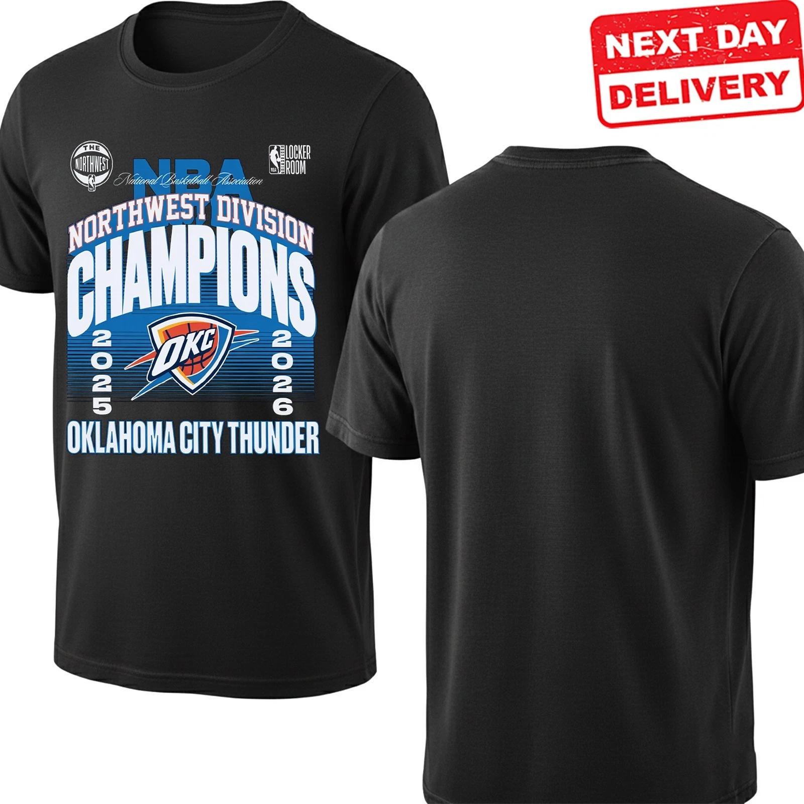 Oklahoma City Thunder 2026 Northwest Division Champions Locker Room T-Shirt XXXL