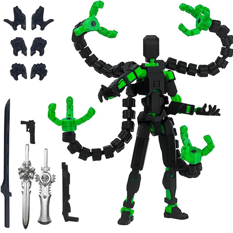 3D Printed Toy Simulated Octopus Claw Robot Dummy 13 Lucky Figures Model Joints Movable DIY Assembly Toy Lucky 13 Action Figures