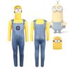 Soft Polyester Minions Costume Featuring High-quality Milk Silk Fabric For Kids Cosplay Fun