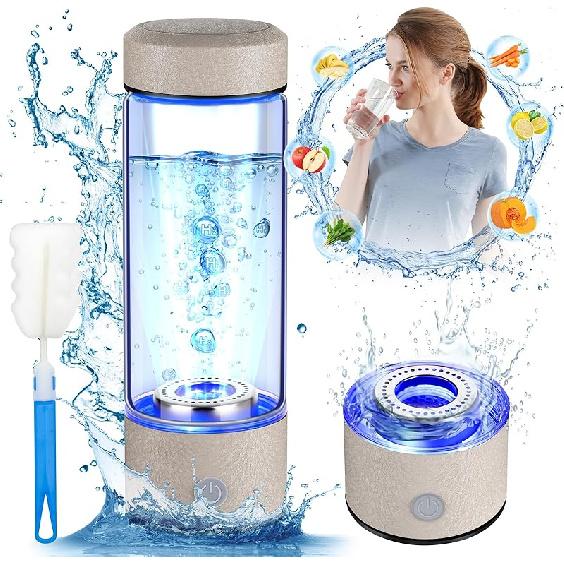2025 Upgrade Hydrogen Water Bottle, Hydrogen Water Generator with Advanced SPE PEM Technology, 420ml(14OZ) Hydro Water Machine, Portable Water