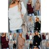 Stylish Women One Shoulder Knitted Sweater Blouse With Long Sleeves And Soft Material