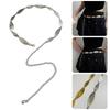 Stylish Antique Silver Tone Leaf Pattern Belt Chain Portable Fashion Accessory for Casual Outfits and Festival Wear