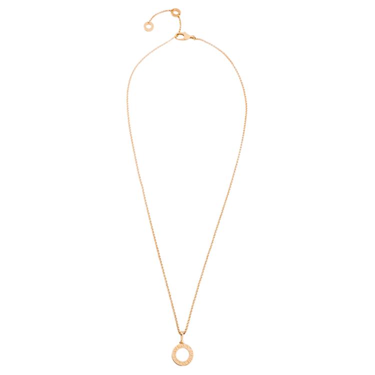 Bvlgari Seria Biała Masa Perłowa Okrągła Perła Zapięcie z Masą Perłową Naszyjnik Naszyjnik Unisex Różowe Złoto CL857198-350553