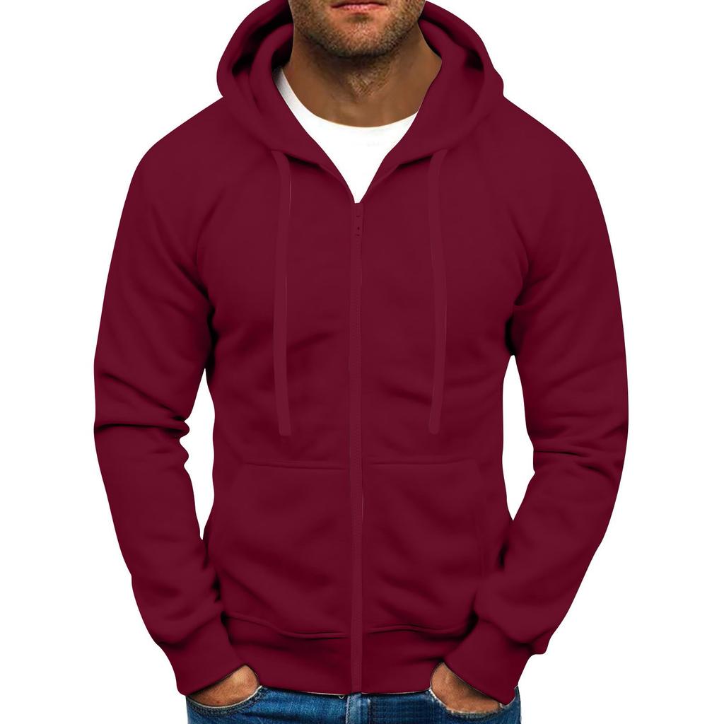 Men Full Zip Up Sweatshirts Long Sleeve  Pullover Tops Casual  And Tall Jackets With Pockets