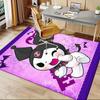 1pc Sanrio Kuromi Mermaid Printed Office Carpet Rectangle Rug Under The Table,Perfect Room Decor for Living Room, Bedroom, Kitchen, Non-slip Floor Mat