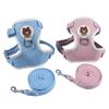 Linen Blend Cat Harness Summer Pet Harness for Small Dogs Rabbit Guinea Pig Cartoon Pet Walking Lead Leash Puppy Kitten Supplies