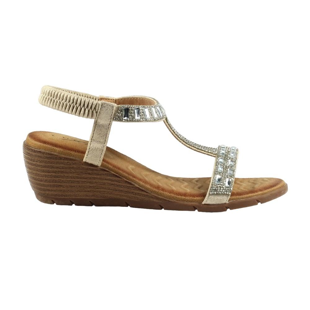 Lunar Womens/Ladies Macie Wedge Sandals