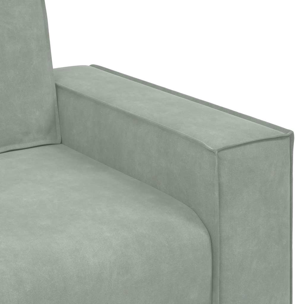 2 Seater Sofa Light Grey 180 X 78 X 84 Cm Velvet