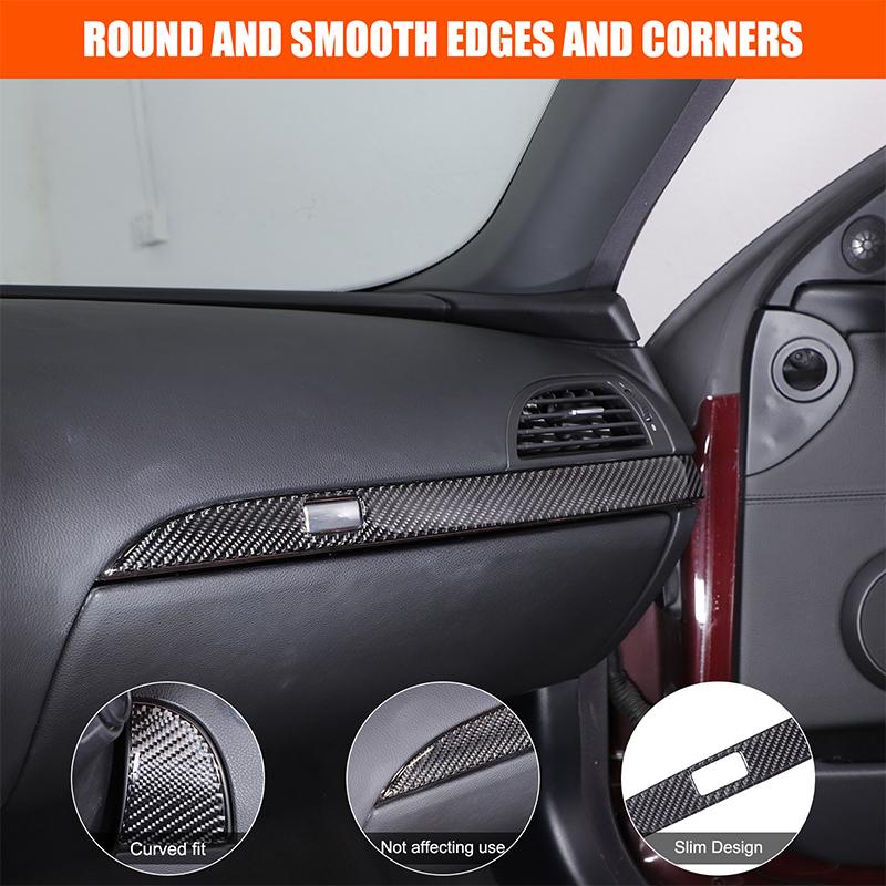 For BMW 6 Series E63 E64 2004-2009 Soft Carbon Fibre Car Center Console Co-pilot Decorative Strips Trim Sticker Accessories