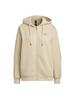 Adidas Wording Fleece Magic Beige Size Women's Loose-Fit Full-Zip Hoodie, (IK9893), J/L (JSY18/IEH71)