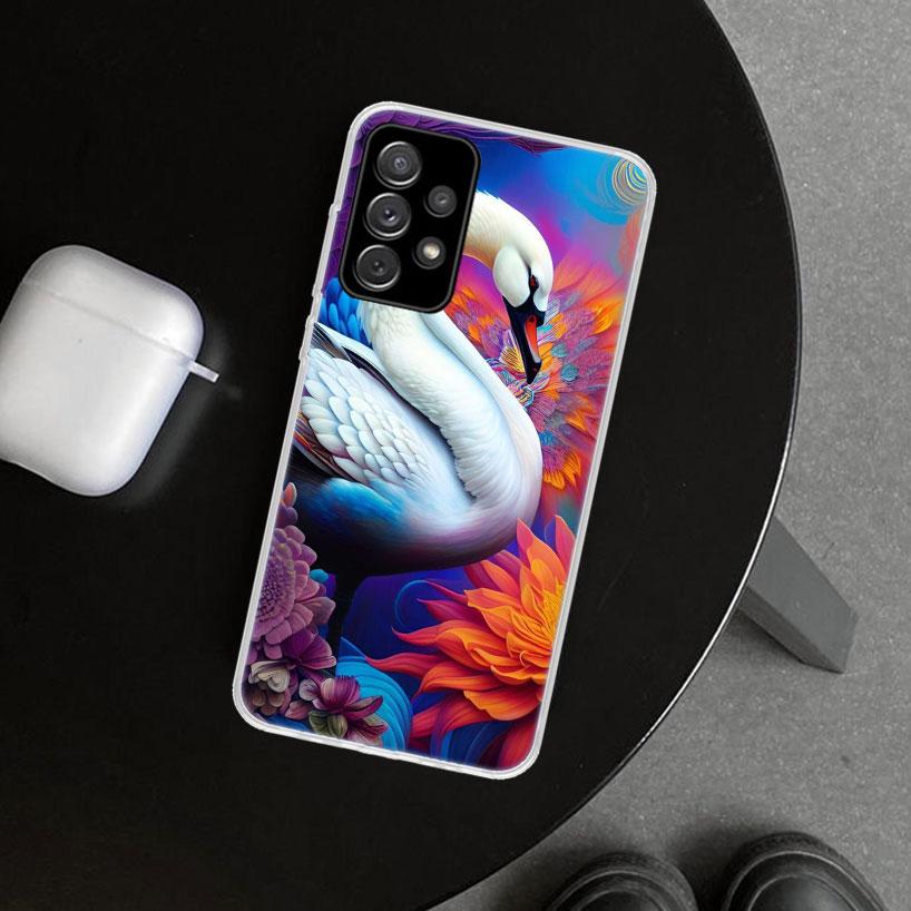 Black Swan Noble Phone Case for Samsung Galaxy A17 A16 A26 A36 A56 A57 A37 A15 A25 A35 A55 A14 A24 A34 A54 A13 A23 A33 A53 Galax