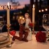 Handcrafted Resin Ornament for Home Faceless Wedding Couple Figurine, Statue, Romantic Proposal Artistic Decor Various Interior Styles Sculpture