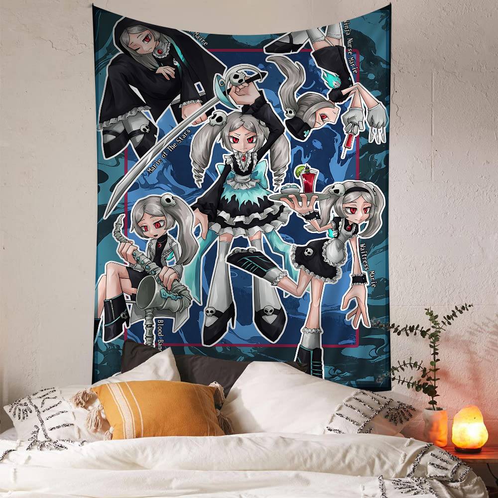 Game MMarie SkullGirls DIY Wall Tapestry for Living Room Home Dorm Decor Wall Art Decor