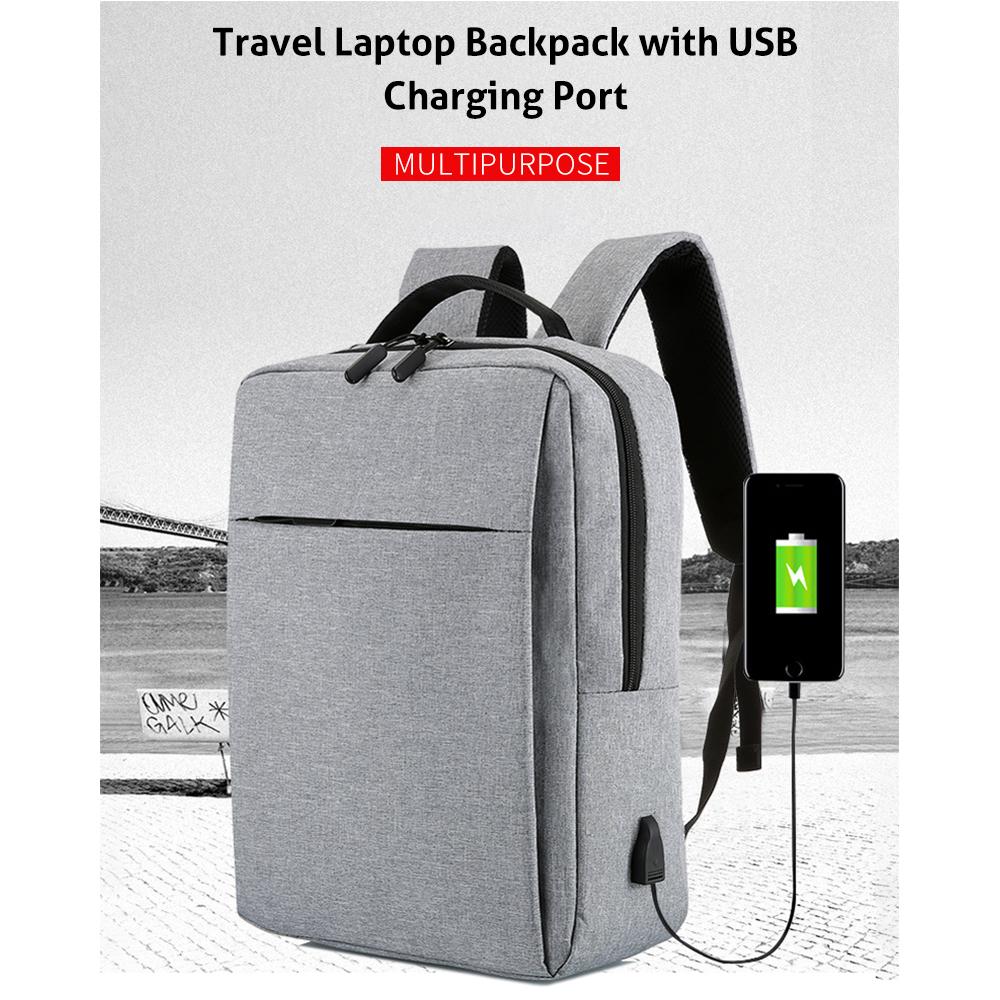 Reise bærbar ryggsekk med USB-ladeport Slitesterk Stor kapasitet, separat rom Business