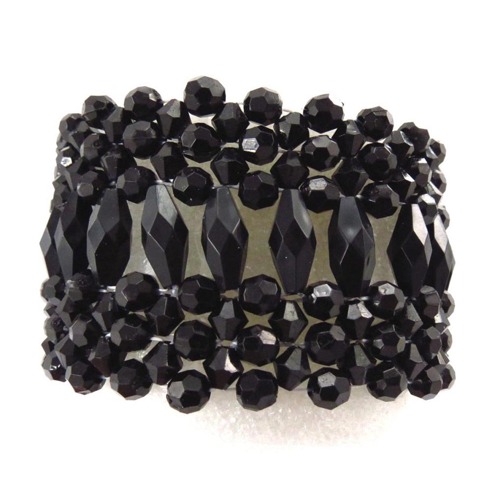 Les Trésors De Lily [J6949] - Schwarzes 'Scarlett' Designer-Armband
