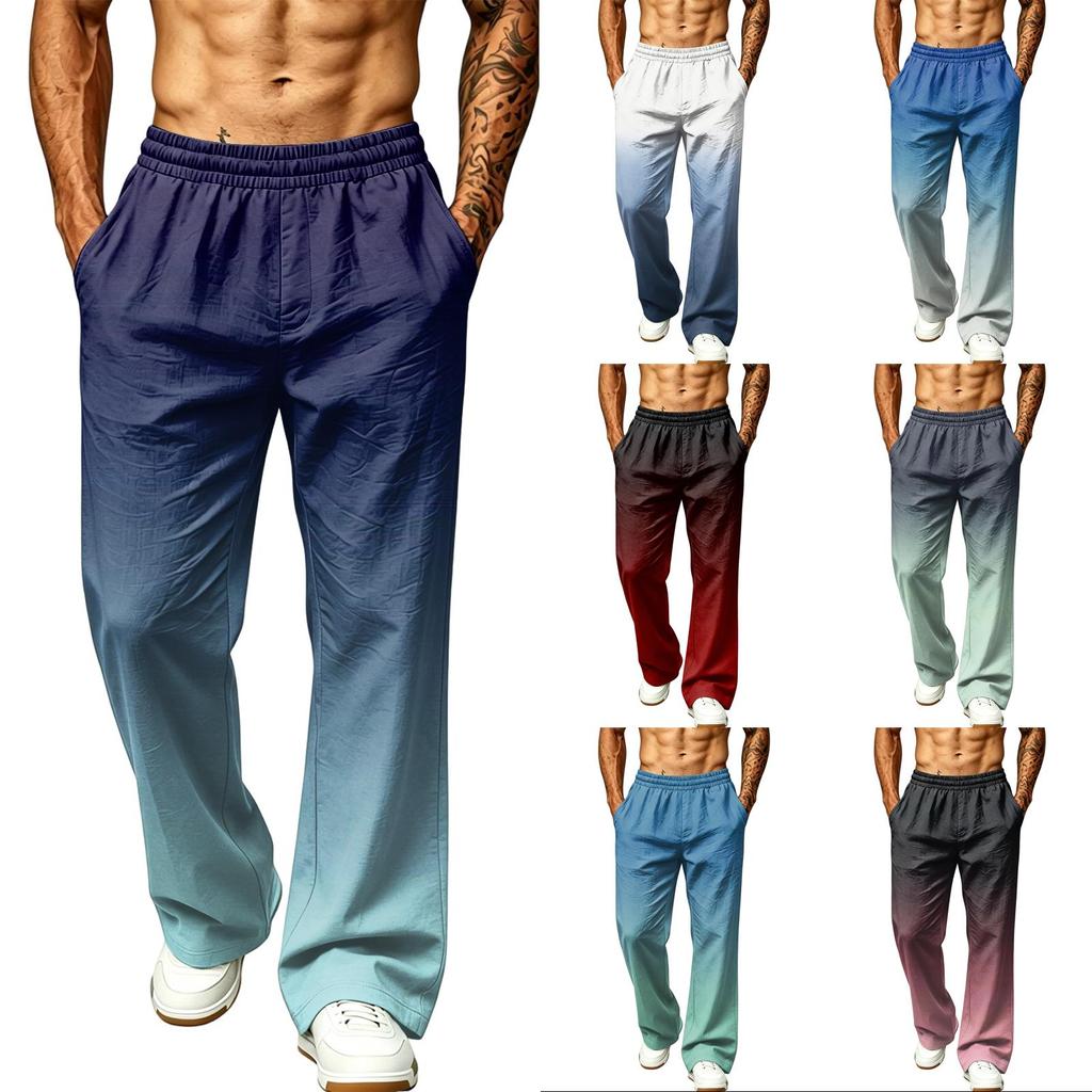 Pantaloni da Jogging Larghi Stampati da Uomo con Tasche per Abbigliamento Casual e Atletico