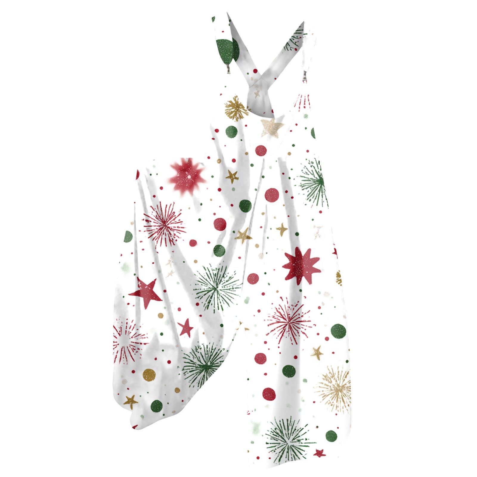 

Женский летний комбинезон с цветочным принтом в винтажном стиле (Нерегулируемые ремни) S белый