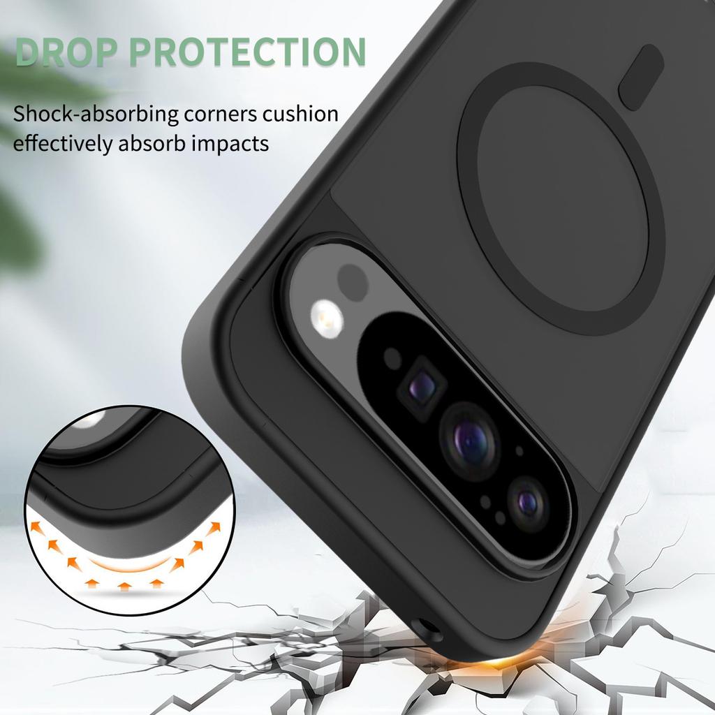 Skin Feel Magnetic Phone Case For Google Pixel 9 10 Pro XL Magsafe Wireless Charging TPU Frame Hard Plastic Back Cover Fundas