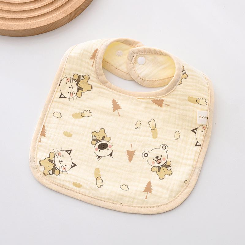 Weiches sechslagiges Baby-Lätzchen aus reiner Baumwolle - Mullwindel für Neugeborene