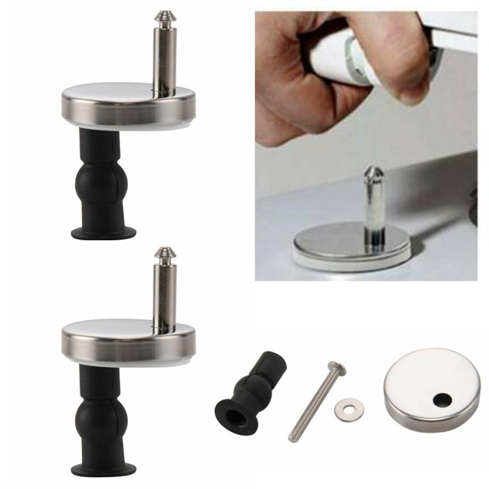 2pcs  Stainless Steel Toilet Seat  Top Fix Hinge Home Hardware Soft Release Quick  Toilet Seat Hinge