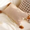 Brown Vintage Sofa Throw Pillow Cover Vintage Bedroom Headboard Cushion Simple and Modern Decorative Throw Pillow Customizable