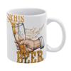 1pc 11oz Ceramic Mug with Double-Sided Print for Beer Fans, Perfect Daily Coffee Cup