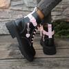 Fashion Women's love, retro thick-soled British style, versatile and comfortable new large-sized women's boots for autumn and winter