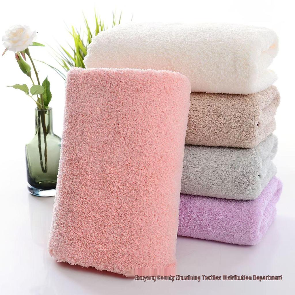 Soft Absorbent Coral Fleece Face Towel – Non-Shedding Unisex Gift for Couples