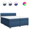 VidaXL Sommier à lattes de lit avec matelas Bleu 200x200 cm Tissu 3288308