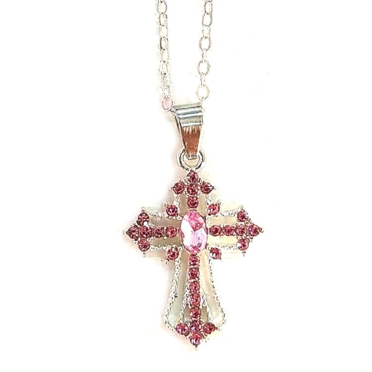 Faith Inspired Crosses Necklace Charm Pendant Made with Sturdy Alloy Adjustable Chain for Men and Women Daily Use