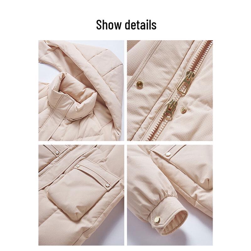Mark Fairwhale Women's Detachable Hood Long Down Jacket