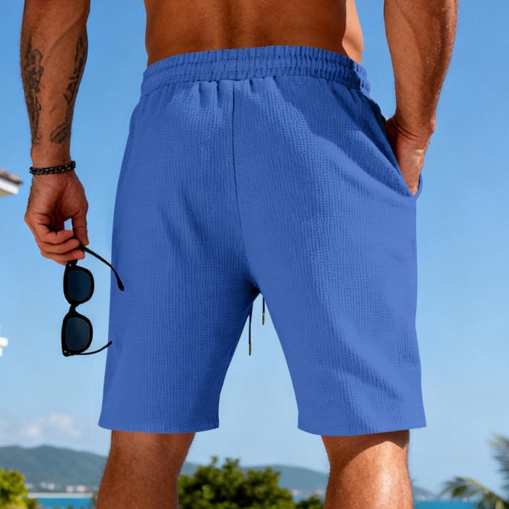Men's Casual Sports Plain-colored Short Pants - Men's Breathable Five-pocket Short Pants