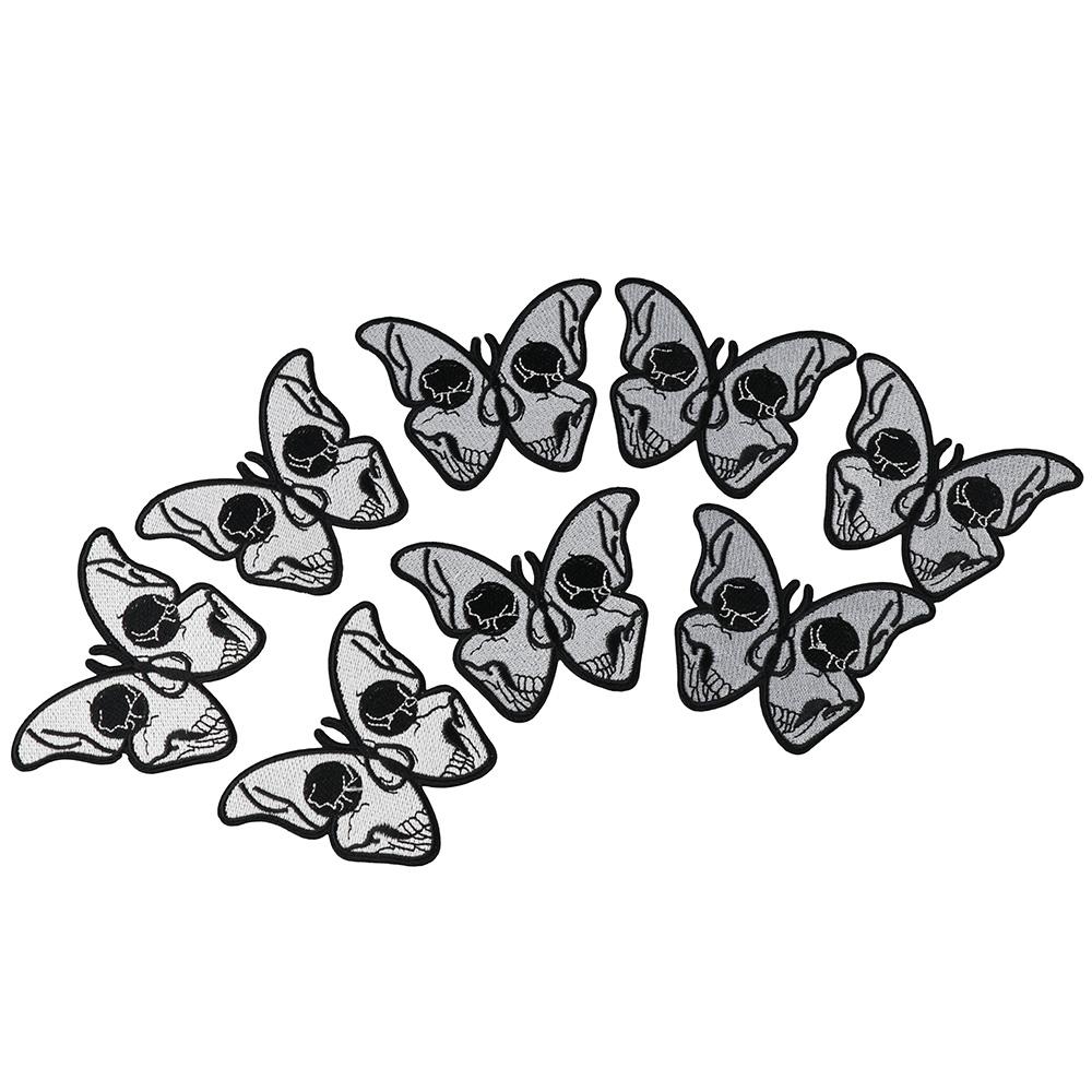 

8 шт., 7,6x6,1 см, декор в виде бабочки, одежда, железная вышитая нашивка для женщин